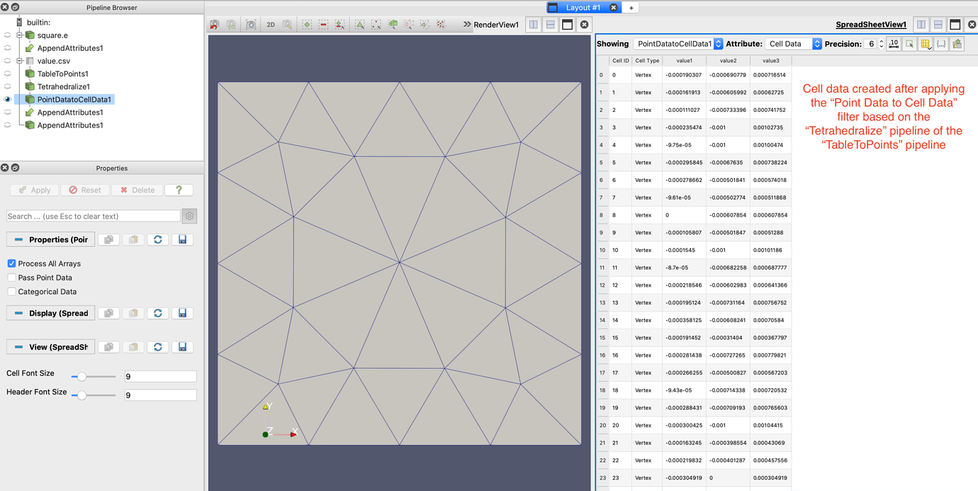 Append External Cell Data To A Mesh And Visualize The Data ParaView