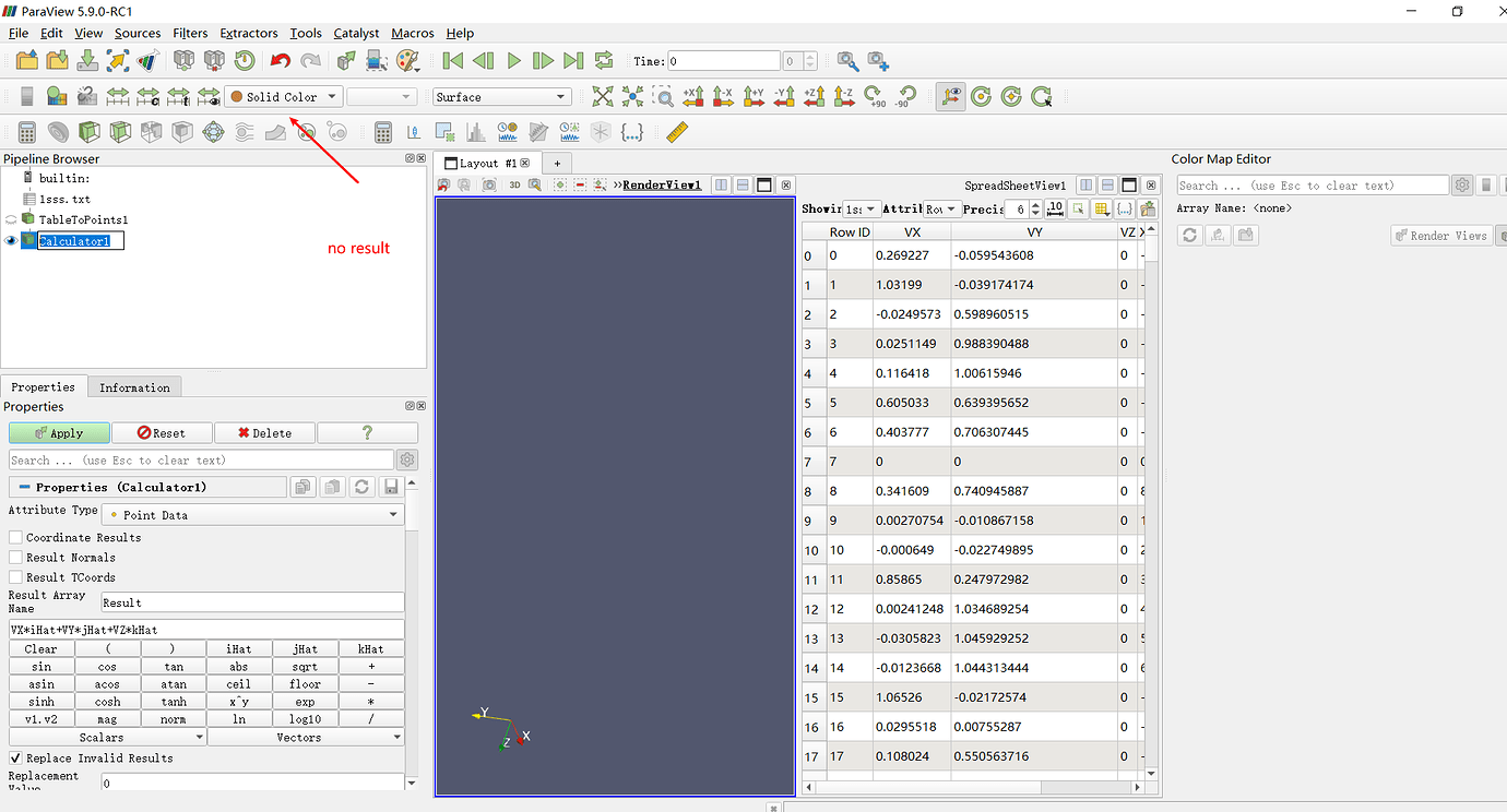 How to draw x, y, Z, vector point data in paraview ParaView Support