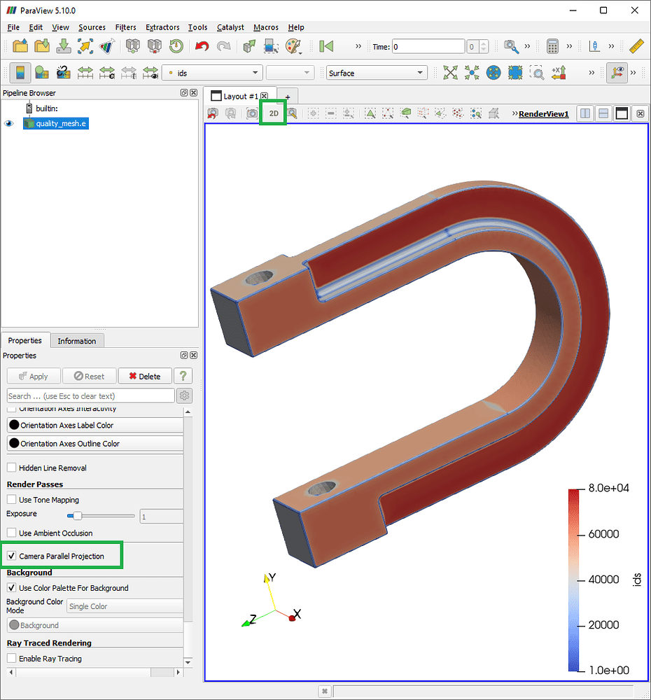 Is it at all possible to display graphics in parallel projection ...