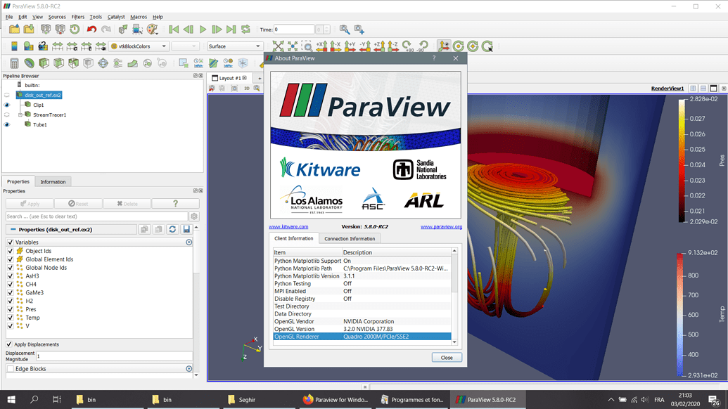 paraview 32 bits