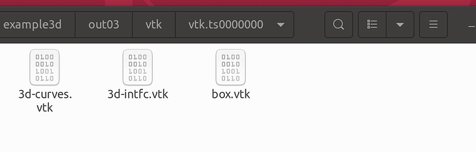 files in vtk folders