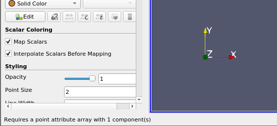 paraview point data contour