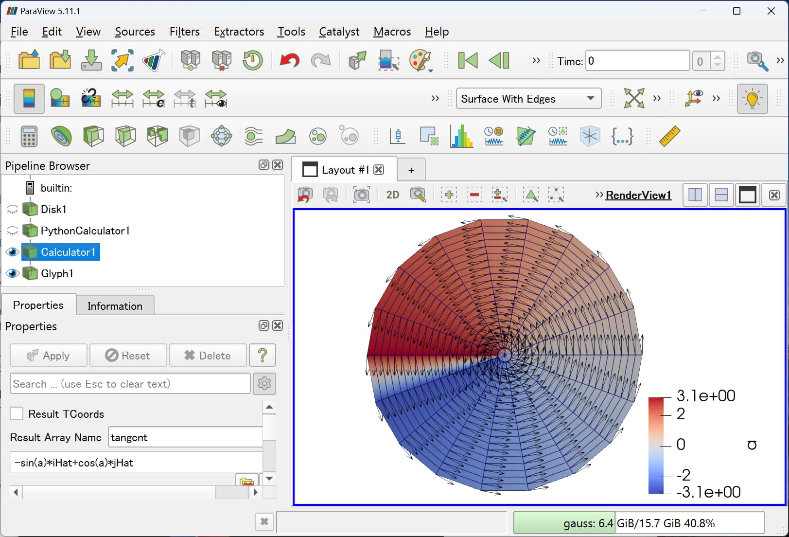 Tangential and radial components of velocity - ParaView Support - ParaView